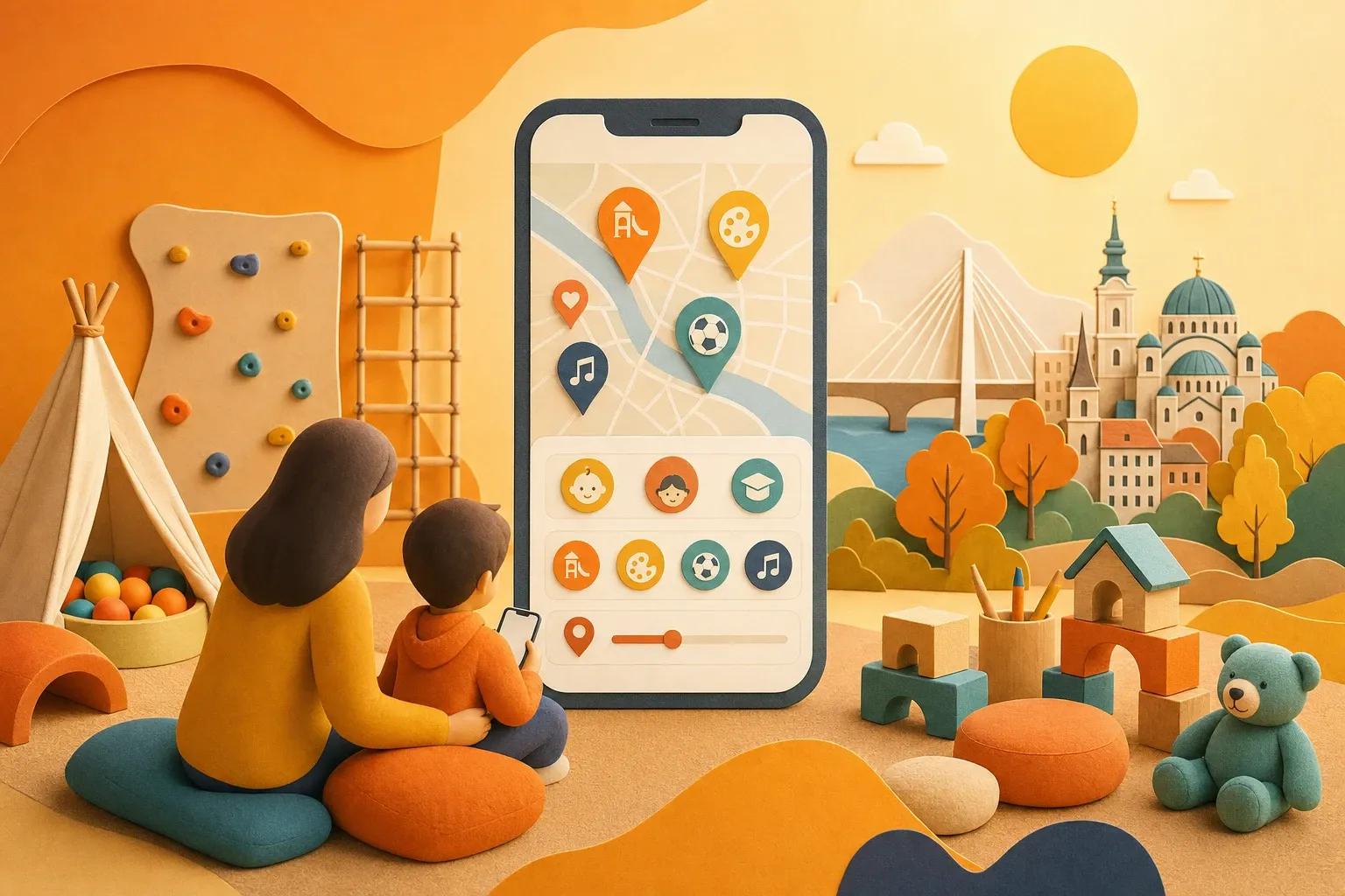 Playroom Nearby aplikacija za roditelje: lakša potraga za aktivnostima za decu